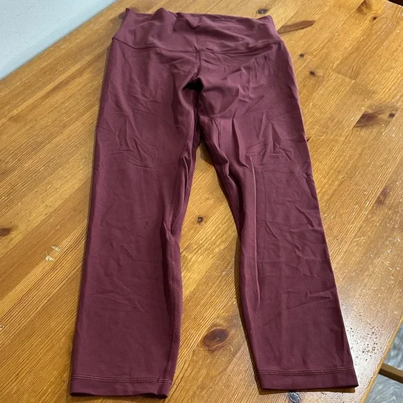 Lululemon Athletica Burgundy Leggings - Picture 5 of 9
